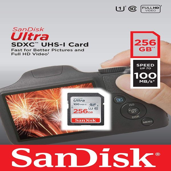 SanDisk SD Card Ultra 256GB CL10 SDXC-I 100Mb/s Original Garansi Resmi