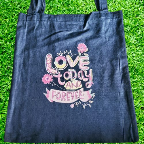 Tote bag Canvas DTF Quote / Tas Wanita Tote Kanvas Slingbag Bahu