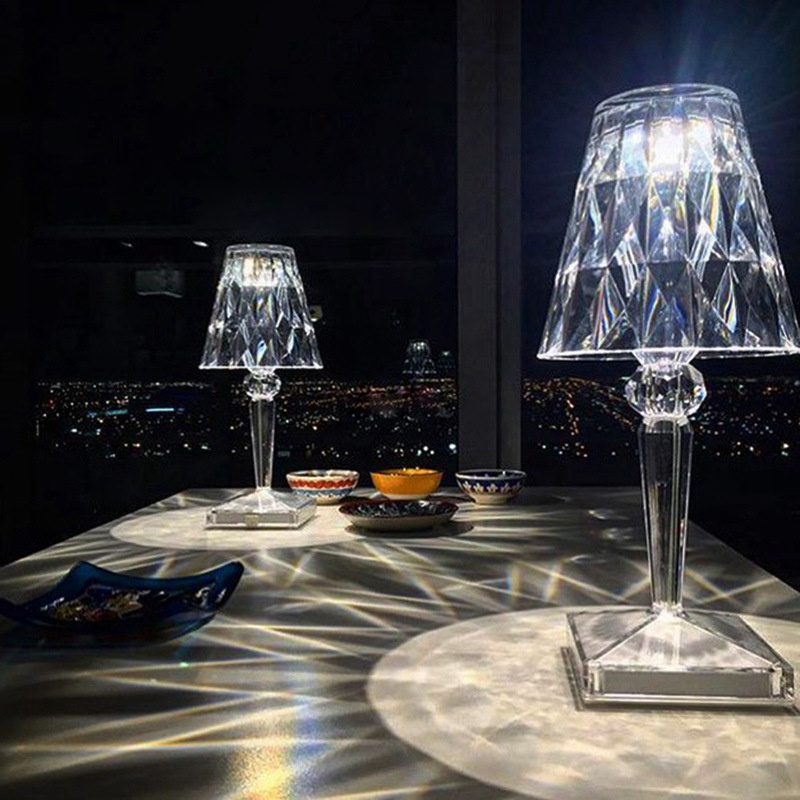Lampu Meja Hias Kristal Led Perlengkapan Rumah Lighting Modern