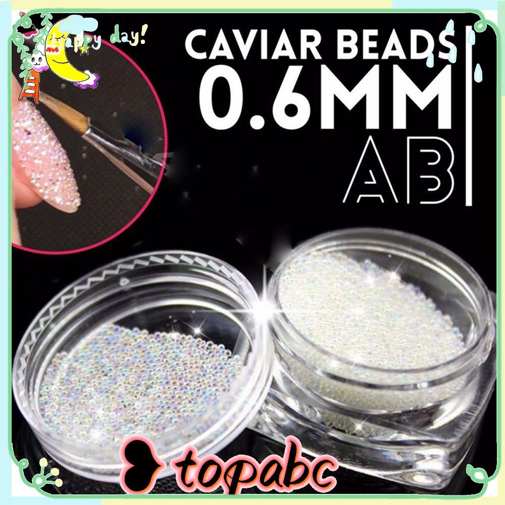 Top 0.6mm Nails Art Beads Hot Sale Transparan Dekorasi AB Kristal