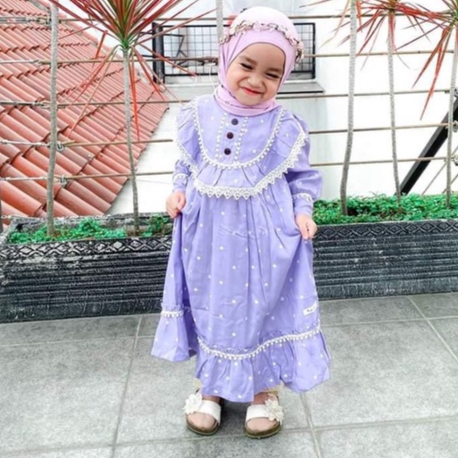 1-3TH GAMIS ANAK CHALONDRA LONG DRESS ANAK PEREMPUAN GAMIS ANAK KOREA BY MYBEE