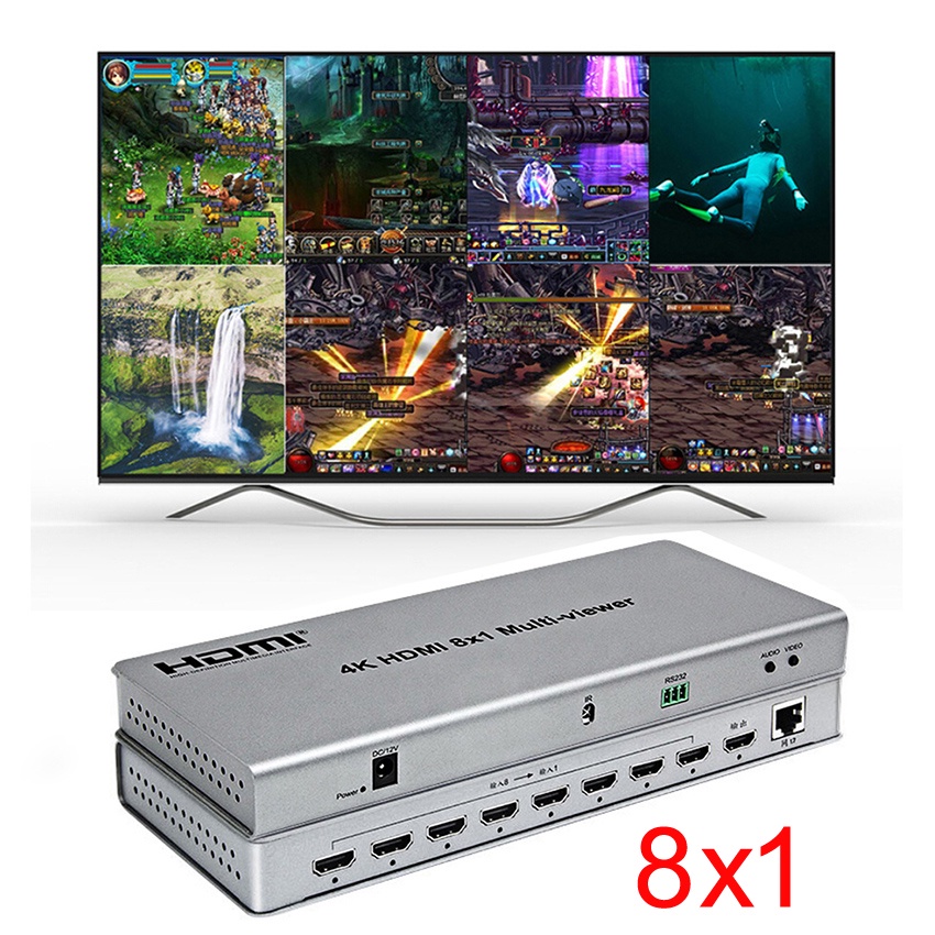 HDMI Multi Viewer 8x1 HD Multi View Splitter Switch Screen Full HD