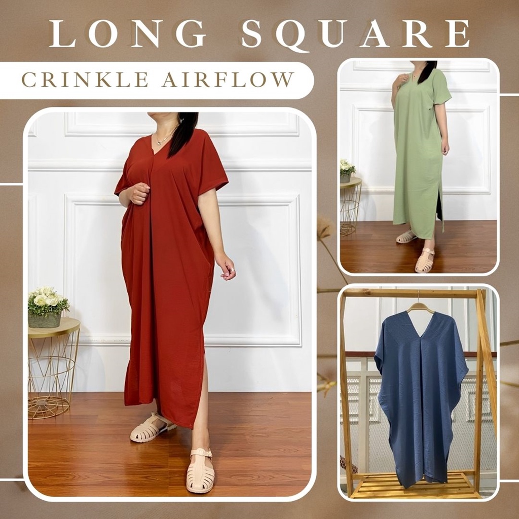 LONG SQUARE ATASAN JUMBO CRINKLE AIRFLOW | LONG SQUARE NAGITA