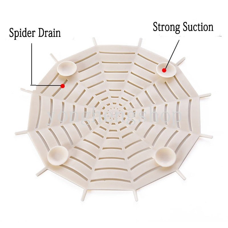 Kreatif Spider Web Berbentuk Jaring Lantai Penutup Saluran Air Saringan Got Wastafel Dapur Anti-blocking Strainer Filter Rambut Aksesoris Kamar Mandi