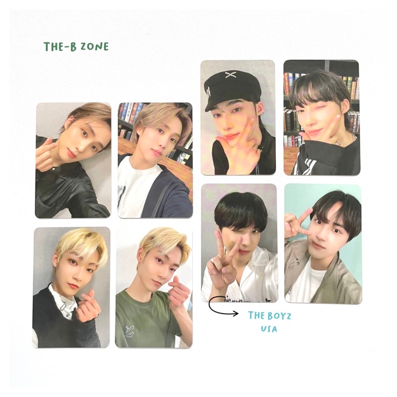 THE BOYZ THE B ZONE WORLD TOUR USA PHOTOCARD / PC / KEVIN / HAKNYEON / JACOB / NEW
