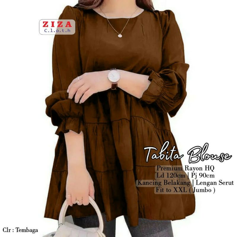 100% ORI Tabita Blouse by Ziza Cloth / Ld 120 Pb 90