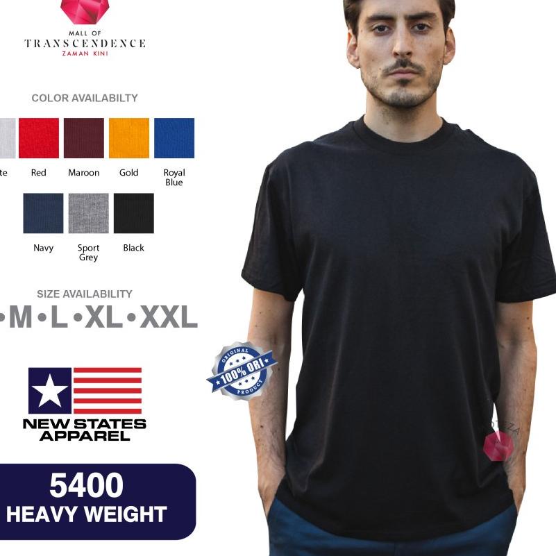 Termurah Kaos NSA (New States Apparel) 5400 Heavy Weight 20s - S M L XL XXL