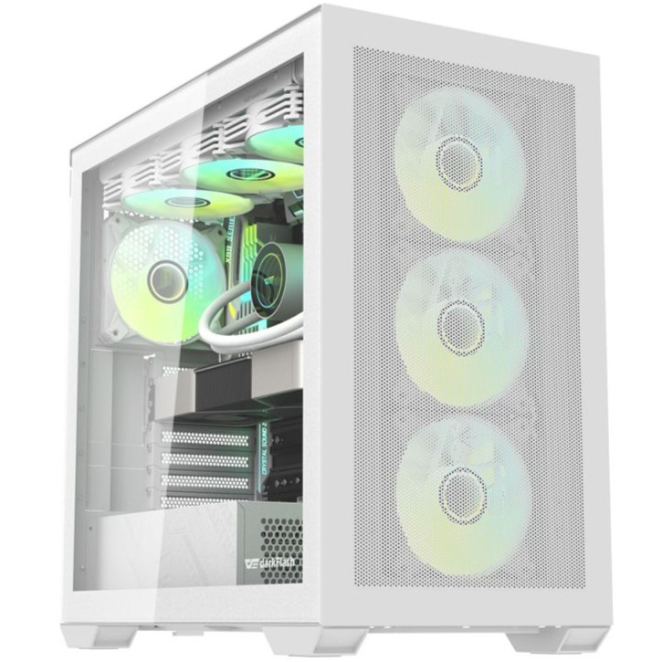 DARKFLASH DLX4000 MESH WHITE MID TOWER PC CASE CASING GAMING CHASSIS