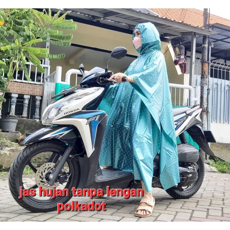 Jas hujan ponco lengan polkadot jas hujan ponco polkadot jas hujan murah mantel jas hujan ponco murah hdpe jas hujan model polkadot