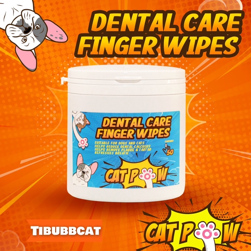 Catpow Dental Care Finger Wipes Tisu Pembersih Gigi Kucing Anjing