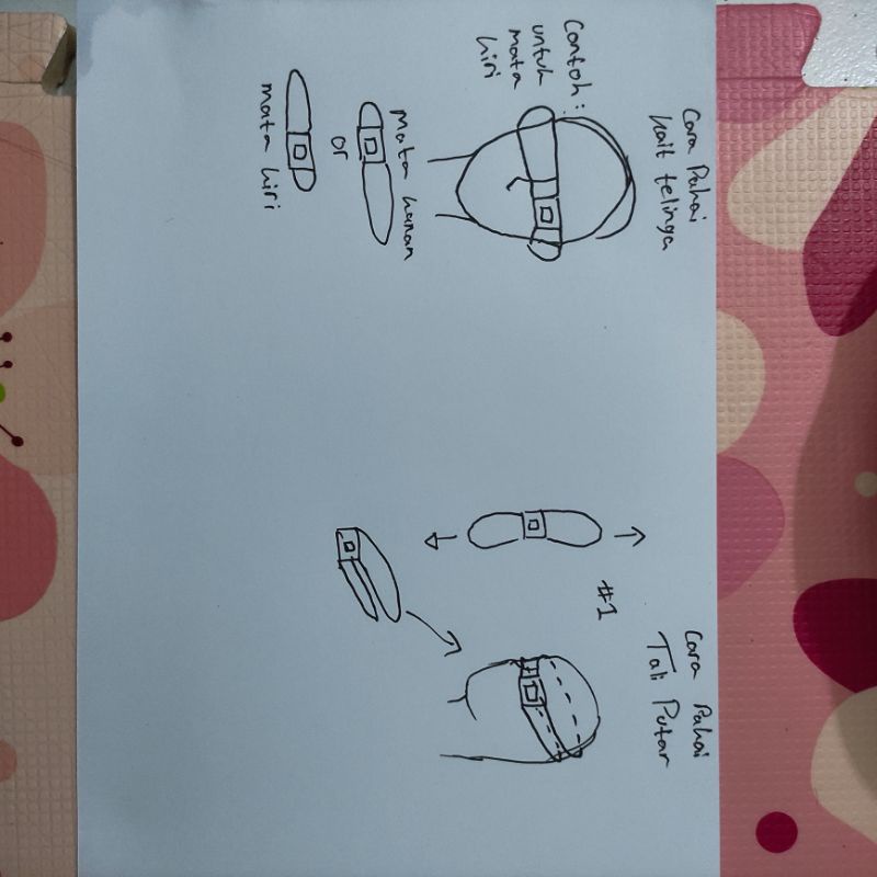 Eyepatch Putih Penutup Mata Cosplay Mata Satu, Kaneki Ken, Rika Takanashi, Misaki Mei, Mata Malas Lazy Eye