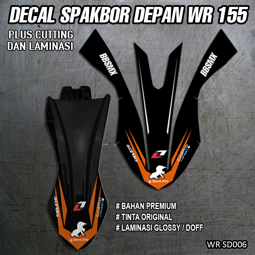 Decal Spakbor Depan WR 155