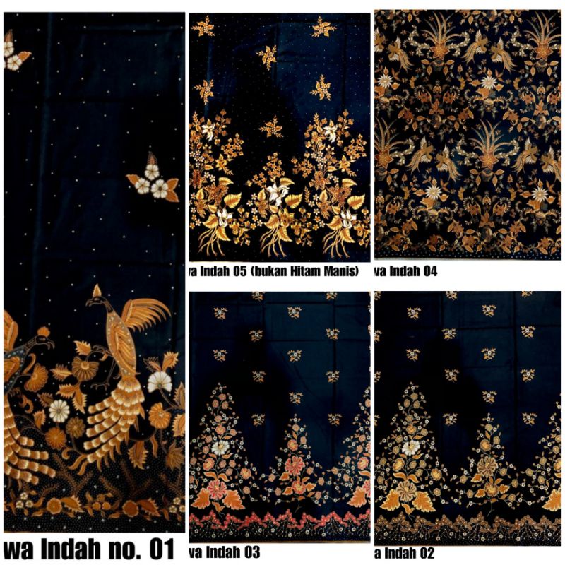 KAIN BATIK WARNA HITAM JAWA INDAH