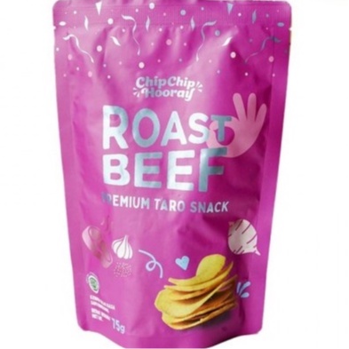 Chip Chip Hooray Roast Beef Keripik Talas Premium 75g