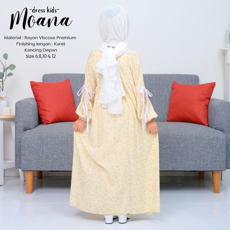 New-Gamis Anak/Homey Dress Anak-Homey Dress MOANA-Bahan Katun Rayon Premium-Busana Muslim Anak murah