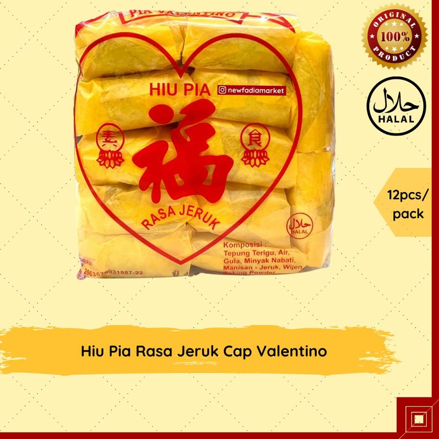 

Ready Stok Hiu Pia (Pia Jeruk Vegetarian/Vegan) Cap Valentino [12pcs/pack]