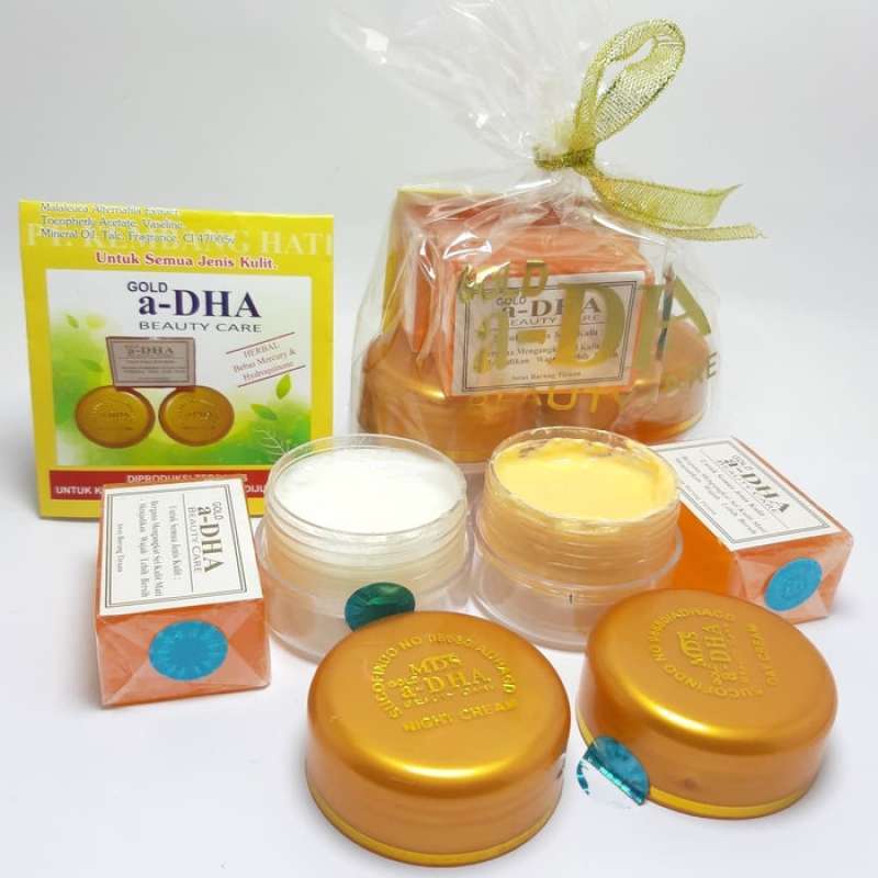 Paket Cream ADHA GOLD Original Hologram MDS / Cream Pemutih ADHA Gold