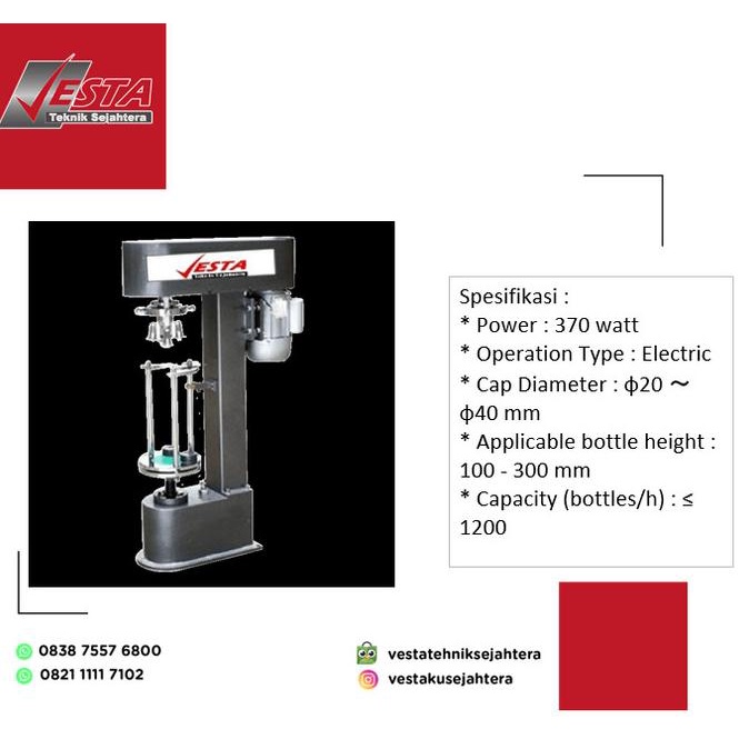 Jual Mesin Penutup Botol Metal Capping Botol Dk D Shopee Indonesia