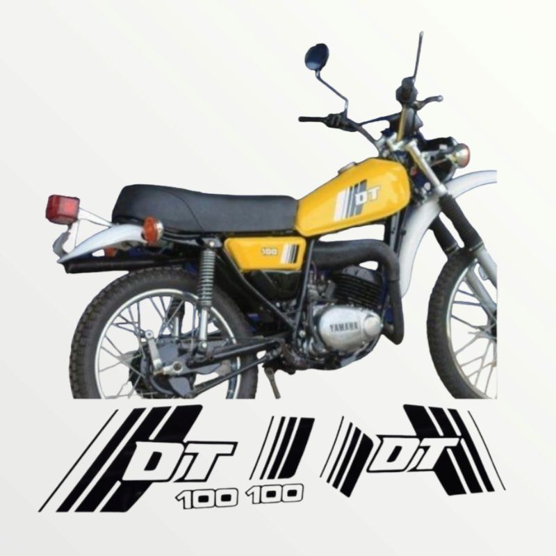 Striping sticker motor yamaha dt 100 tahan pernis LIS MOTOR YAMAHA DT 100 tahan pernis printing cutt
