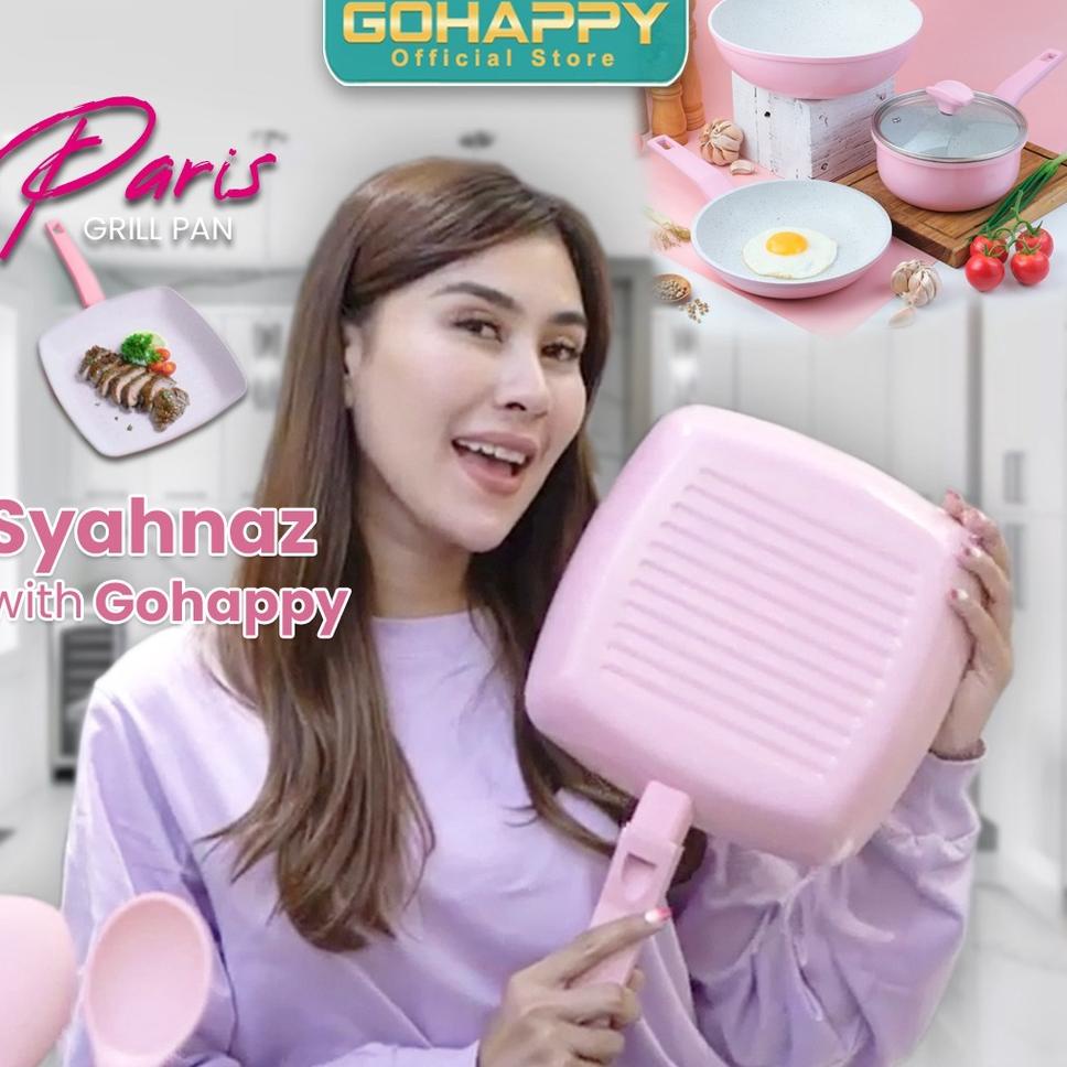 Harga Spesial.. PANCI PARIS Glowpan milk fry wok pan popular set - Wajan Penggorengan Gohappy Glow p