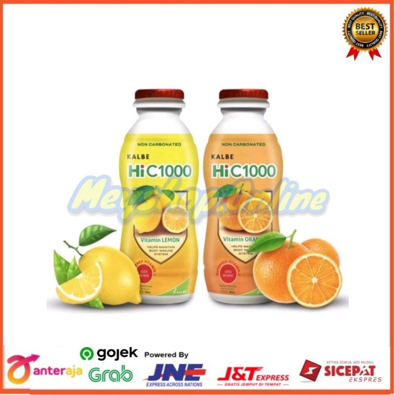 HI C 1000 Minuman Vitamin C 1000 rasa lemon dan jeruk 1 karton isi 36 botol