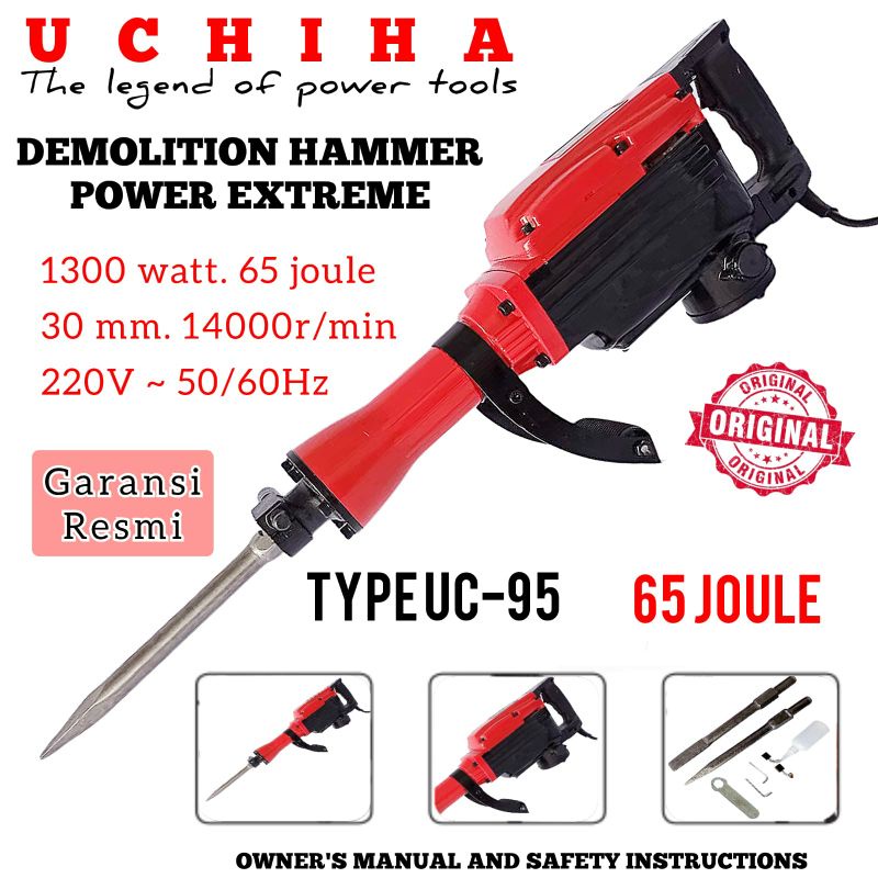 Jual JACK HAMMER DEMOLITION UCHIHA TYPE UC95 MESIN BOR BOBOK BETON