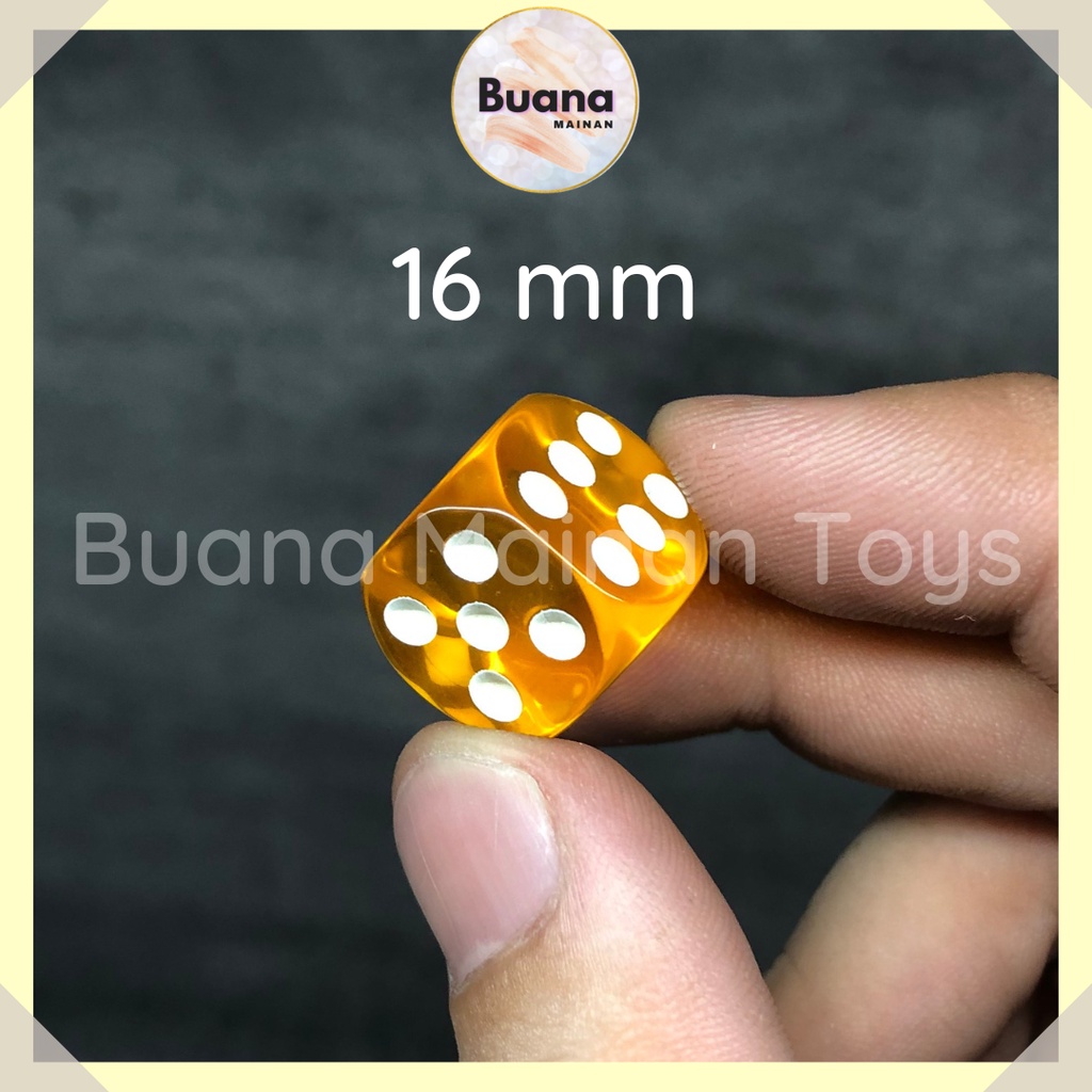 DADU ROLL DICE EXTRA BENING TRANSPARAN Mainan Anak Board Games Ular Tangga Monopoli Ludo