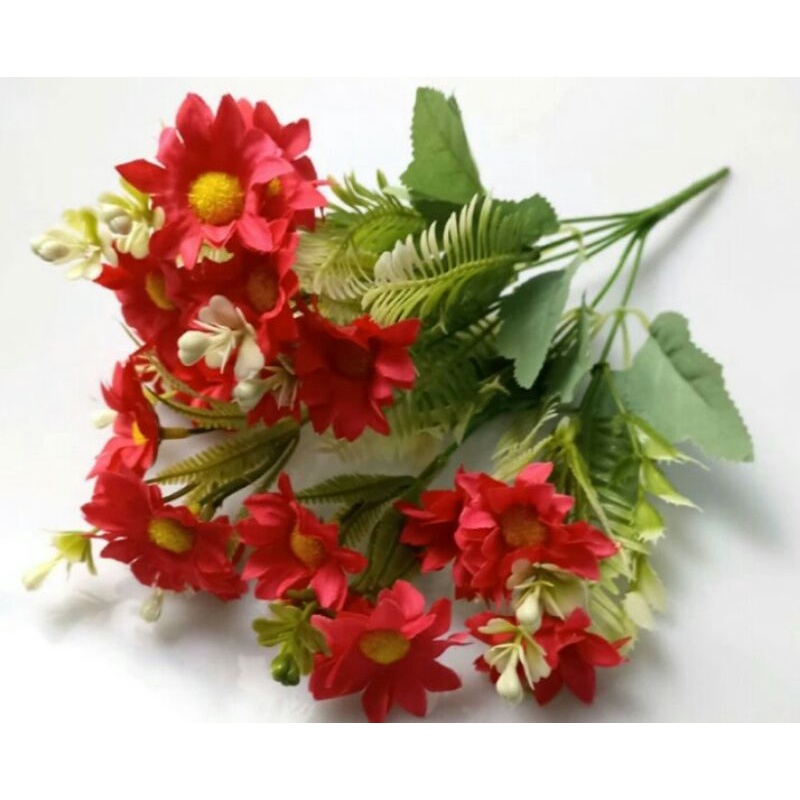 Buket bunga aster bunga krisan bunga hias plastik dekorasi pot bunga wedding
