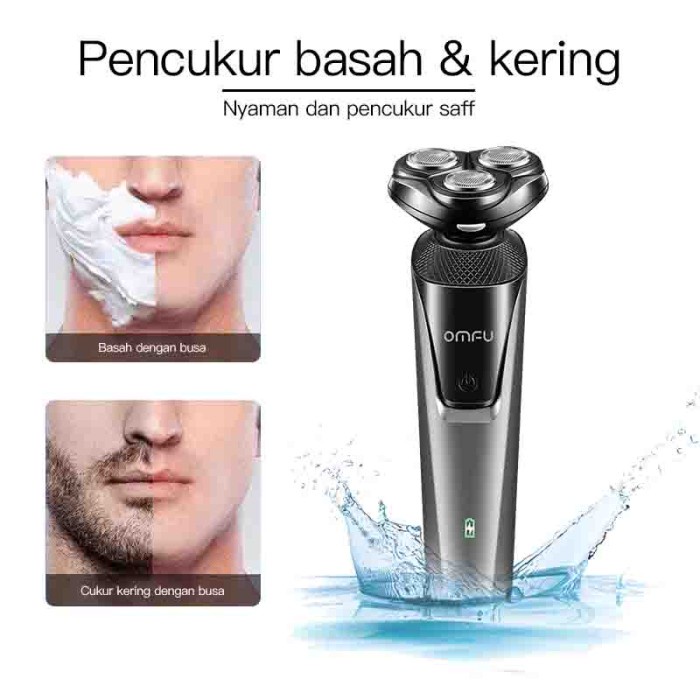 Omfu 3in 1 Multi Function Shaver Alat Cukur Kumis Elektrik