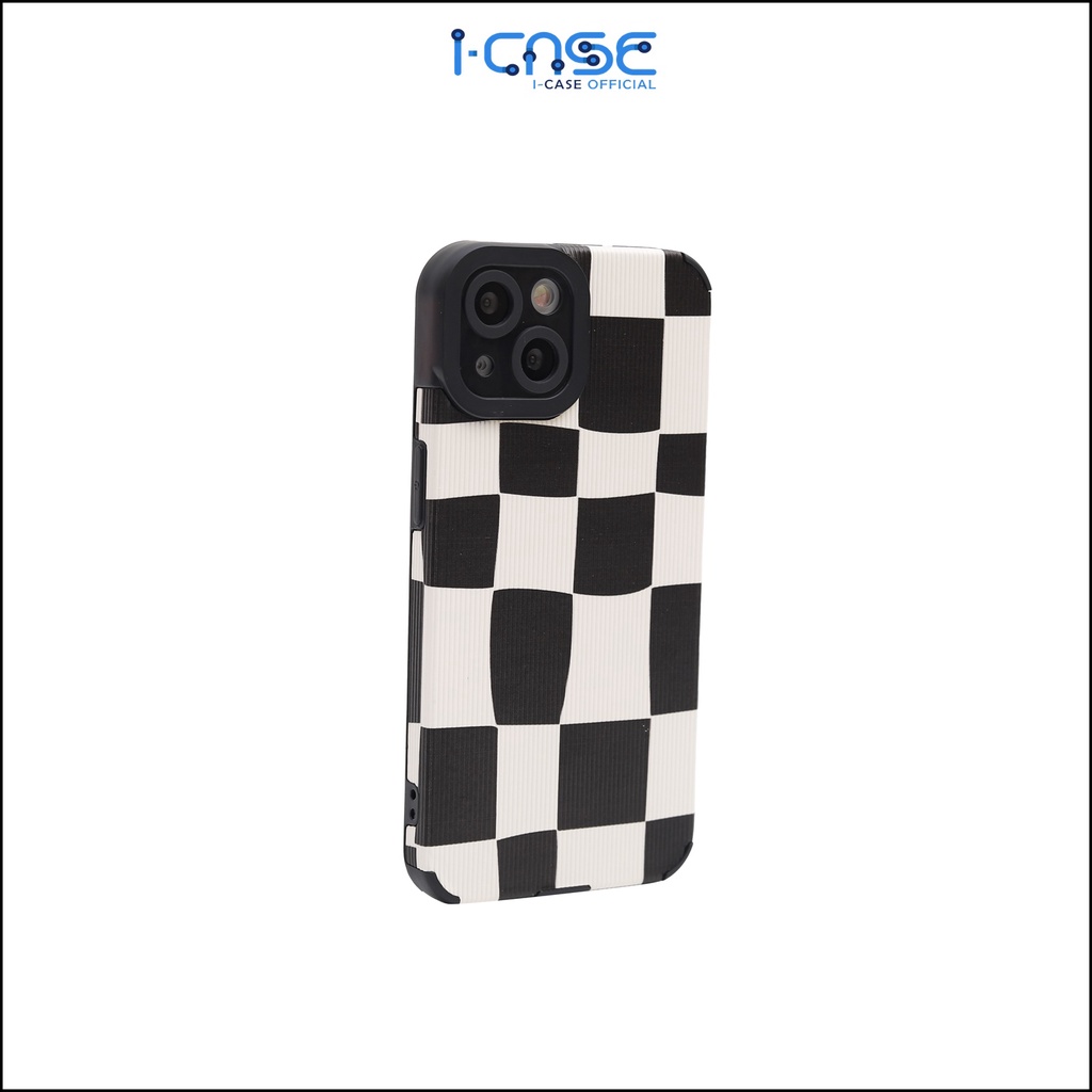 Soft Case Grid Chess Full Lenscover for iPhone 7 8 PLUS XR X XS MAX / 11 Pro Max / 12 Pro Max / 13 Pro Max / 14 PLUS MINI PRO MAX