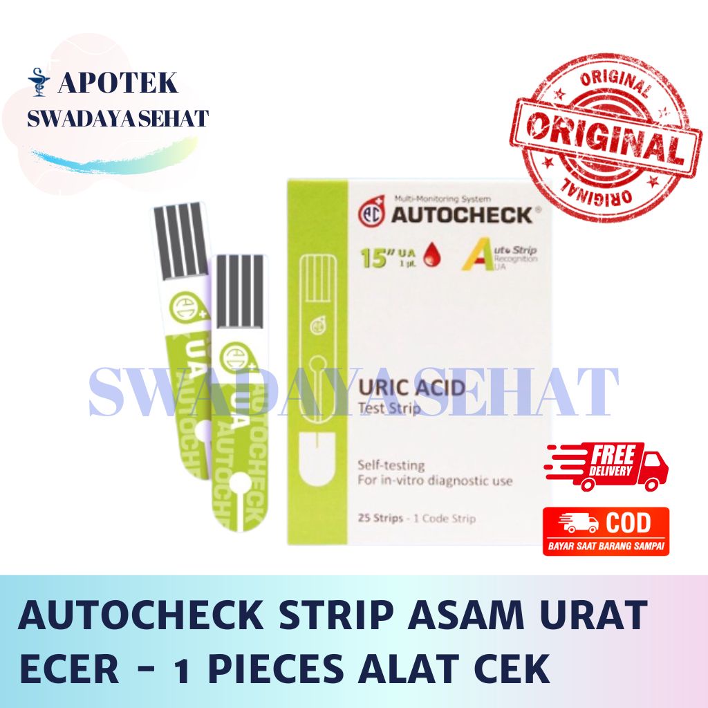 AUTOCHECK STRIP Kolesterol Asam Urat Gula Darah Ecer - Auto Check Alat Cek Strip Satuan