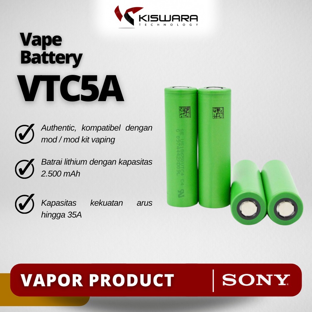 Battery SONY VTC5A 18650 35A 2500mAh [Authentic] KiswaraBandung