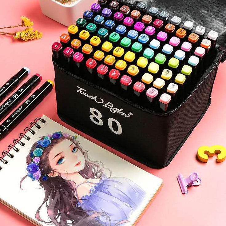 

➱Terbaru TouchFive 24/36/48/60/80 Warna Sketsa Spidol Umum General Marker Set Animation Markers CHE2