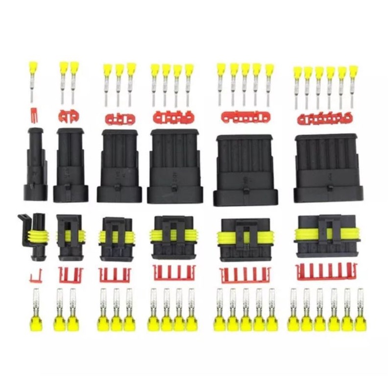 Socket Sambungan Kabel Waterproof Kelistrikan Mobil Motor 1/2/3/4/5/6 PIN