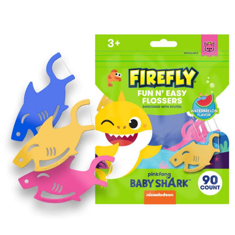 Dental Floss Anak Baby Shark Flossers isi 90pcs