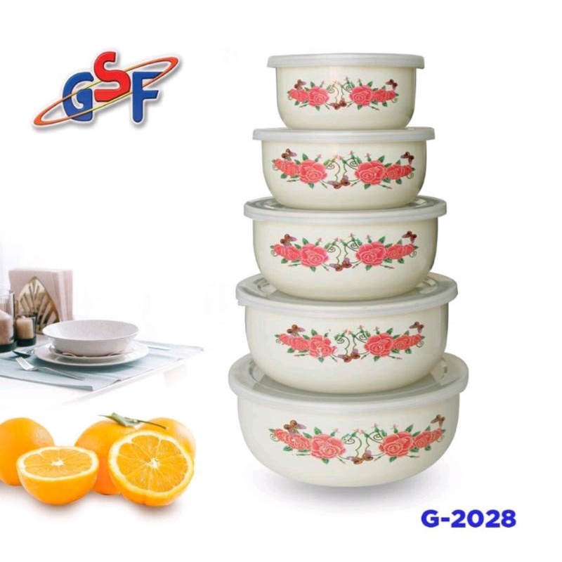 Bowl Set / Mangkok Set 5 Pcs / Rantang Susun GSF G-2028 /  Bowl Set Gsf