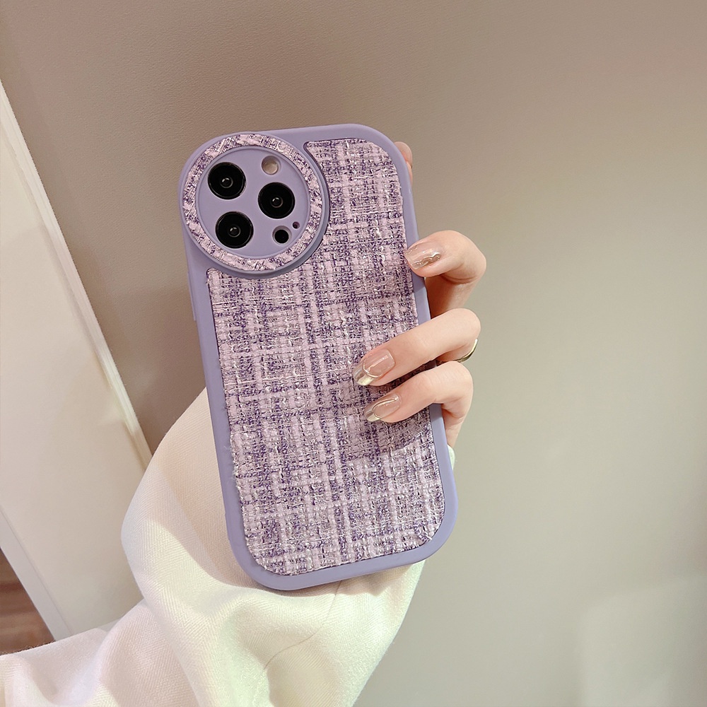 Ins Musim Gugur Musim Dingin Flanel Cocok Untuk Iphone14 14pro 14Plus 14prm iPhone 13 13prm iPhone 11 7Plus 8Plus Xr XS 12 Pro Max Empat Sudut Casing Ponsel Tahan Guncangan