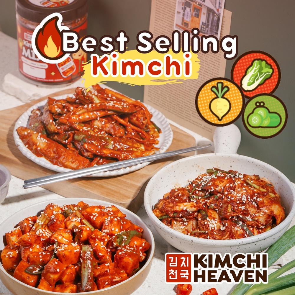 

[BAYAR DITEMPAT] 600g Fresh Korean Kimchi in Jar Halal (Sawi / Lobak /Timun / Mix) Makanan Korea Halal Kimchi Korea Halal Korean Food Kfood Jajanan Cemilan Siap Saji Frozen Instant Murah Enak Premium