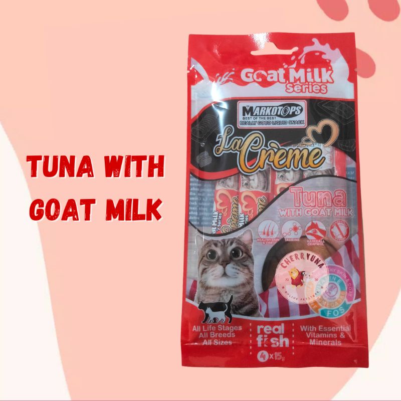 Creamy Treat/Snack Kucing Markotops La Creme With Goat Milk