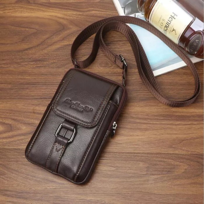 tas selempang kulit pria original tas pria kulit asli branded import