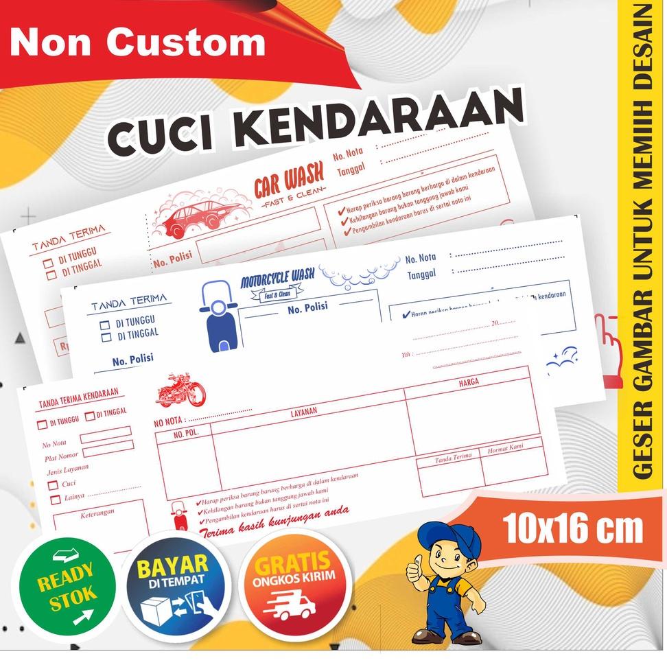 

[X-Y9Y ➸] Nota Cuci Motor Mobil Grosir dan Eceran 2ply Rangkap-super keren