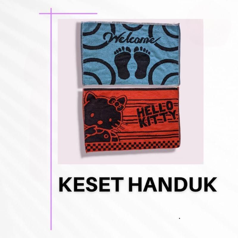 KESET KAKI HANDUK  MOTIF / KESET LANTAI / KESET KAMAR MANDI