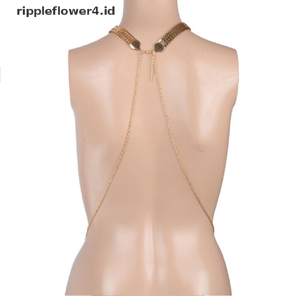 {rippleflower4.id} Kalung Rantai Tubuh Seksi Panas Rumbai Alloy Kalung Panjang Perhiasan Fashion Wanita~