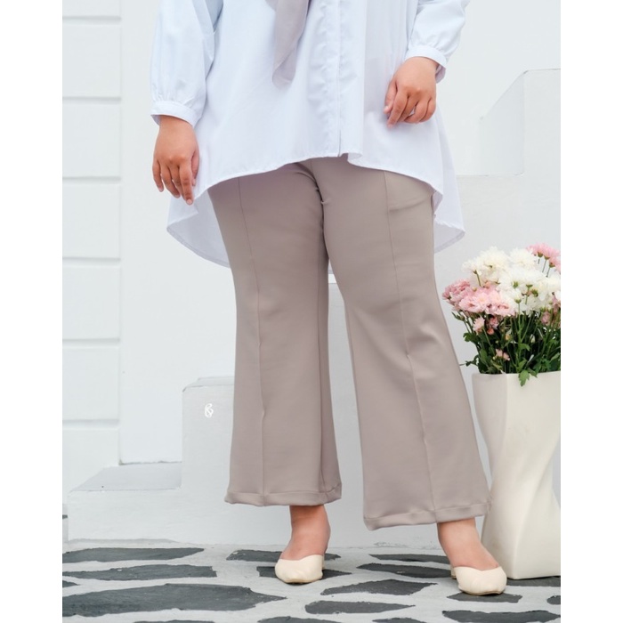 Best Quality Bibigsize - Ruby Pants Bawahan Celana Cutbray Flare Bigsize Jumbo