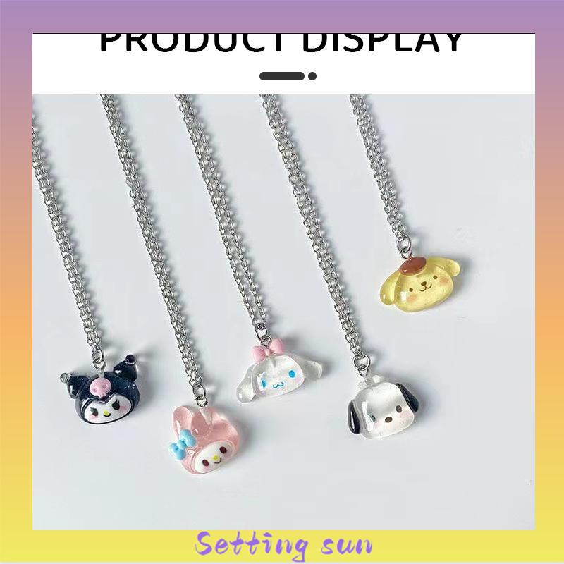 Sanrio kartun kalung lucu aksesoris fashion Korea untuk pria dan wanita TN