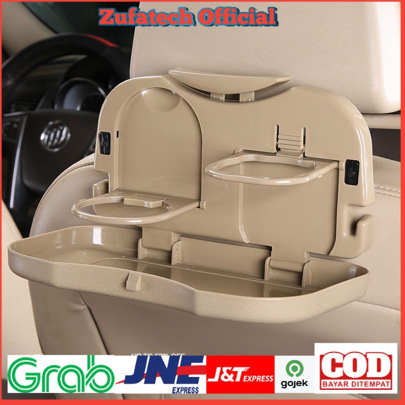 Car Multifunction Foldable Seat Back Meal Table / Meja Lipat Mobil - Brown