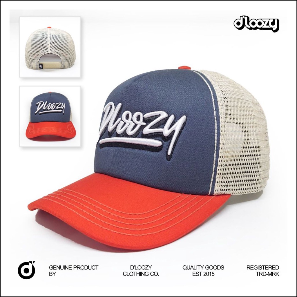 DLOOZY Topi Caps Trucker Hat Jaring Pria Distro Original Drip'on Skaters Proshop Official