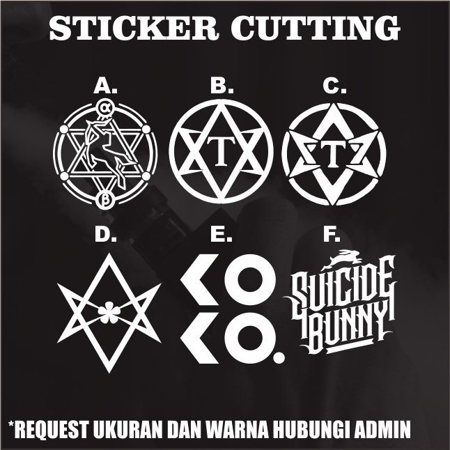 Sticker/Stiker Merk Vapoor Cutting