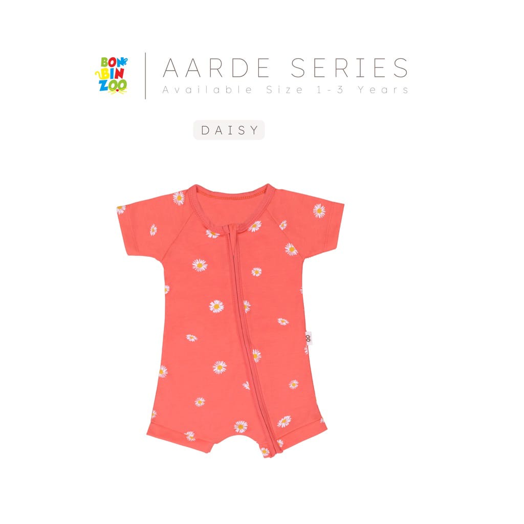 Bonbinzoo Baju Kodok Bayi Romper - Jumper Pendek Bayi 0-3 Tahun Jumper Pendek Segiempat AARDE SERIES