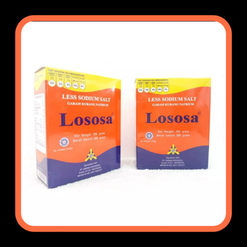 LOSOSA 250 GRAM - Garam Sehat untuk Masak - Garam Rendah Natrium - Garam Rendah Sodium - Mencegah dan Mengendalikan Hipertensi